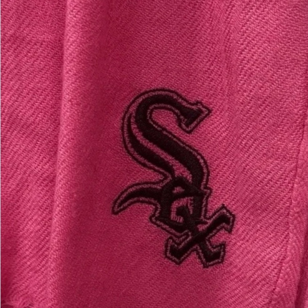Pink Scarf with Black Sox Logo